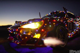 【動画】サンタも興奮！フェラーリ・チューンの電飾トヨタ86、爆走＆ドリフト披露 画像