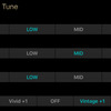 クラリオン・フルデジタルサウンドのチューニングアプリにおける、『Intelligent Tune』の設定画面。