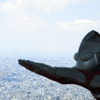撮影で使われたウルトラマン・ウルトラセブン・ウルトラマンジャックの「飛び人形」。まるで墨田区上空を飛んでるよう（「東京スカイツリー ウルトラ作戦第634号」、6月10日～7月21日）