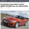 BMWZ4の生産終了を伝えた独『Bimmer Today』