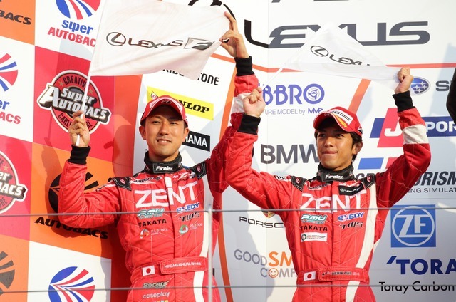 2015年、GT500セルモ組における立川（右）の僚友は石浦になった。