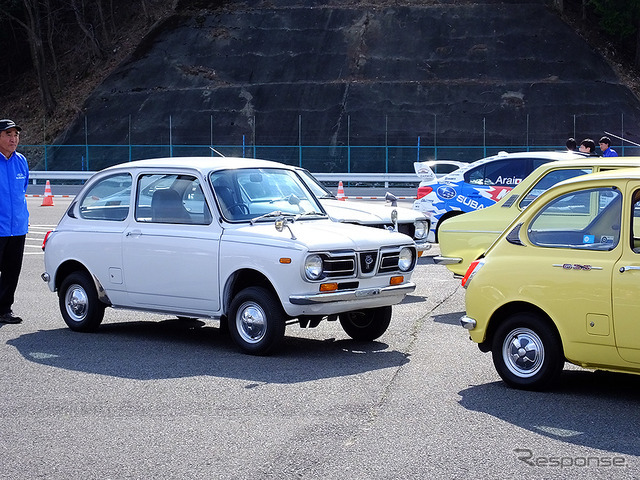 スバルの旧車たちも勢ぞろい（3月27日、スバルファンミーティング、栃木県佐野市・スバル研究実験センター）