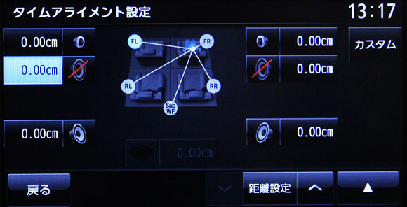 左のツイーター:ミッドウーファー間の調整