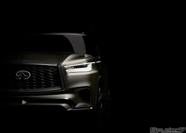 QX80新型ティザーショット