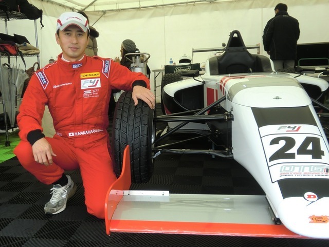 中原英貴さんは、今季最終大会のもてぎでFIA-F4デビューを果たした。