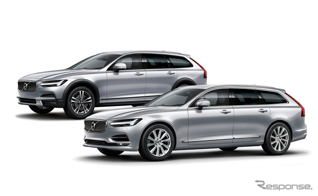 ボルボ V90クロスカントリー D4 AWD サマム（左）とV90 D4 インスクリプション