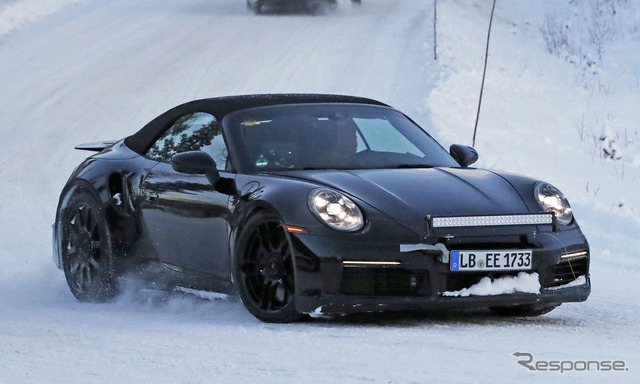 ポルシェ 911 ターボS カブリオレ（スクープ写真）