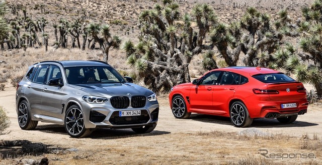 BMW X3M コンペティション（左）とBMW X4M コンペティション（右）