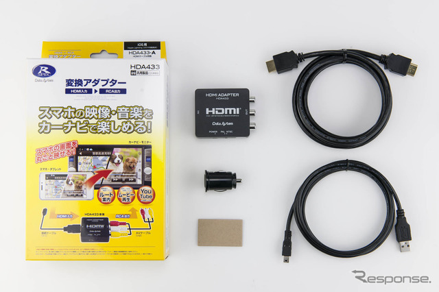 「HDMI変換アダプター」の一例（データシステム・HDA433-A）。