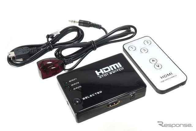 「HDMI分配器」の一例（ビートソニック・IF21A）。