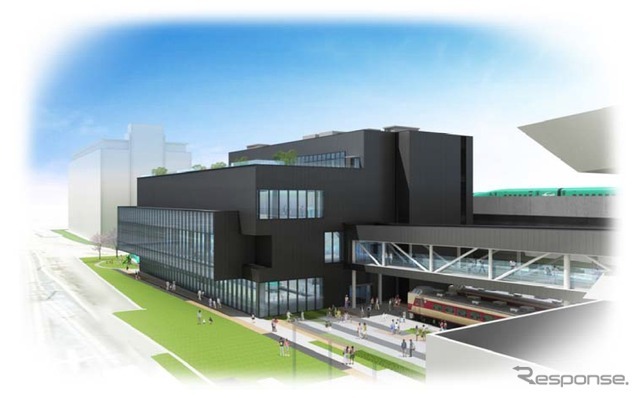 計画変更後の鉄道博物館新館のイメージ。2018年夏頃のオープンを目指す。