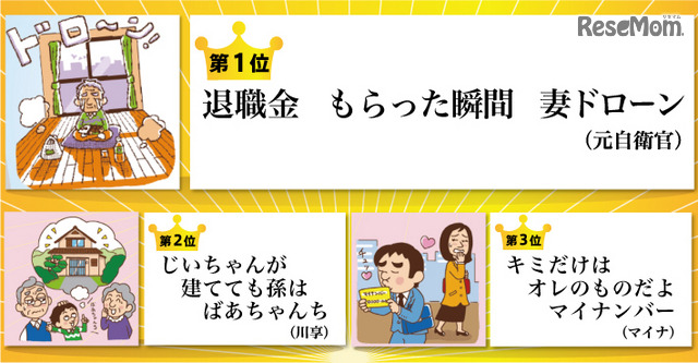 第29回サラリーマン川柳ベスト3作品