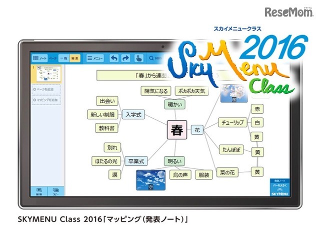 SKYMENU Class 2016「マッピング機能」イメージ