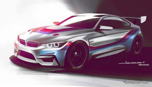 BMW M4 GT4の予告スケッチ