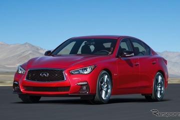 【ジュネーブモーターショー2017】インフィニティ Q50、改良新型を公開予定…アダプティブステアリングが進化 画像