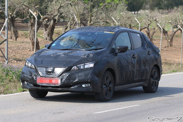 日産リーフ次期型をキャッチ！航続距離が2倍以上＆自律走行でどこまでも走る！ 画像