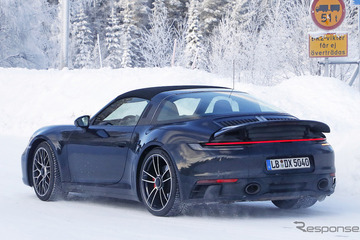 ポルシェ 911タルガ4 GTS 新型、攻撃的デザインが完全露出！ 画像