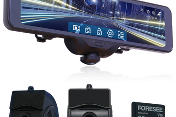 KEIYOからスマートミラーに360°カメラを内蔵し、前後フルハイビジョンカメラも付属したスマートミラー型3カメラドライブレコーダーが新登場 画像