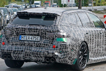 超高速ワゴンが復活！BMW『M5ツーリング』新型は800馬力!? ついに実車を初スクープ 画像
