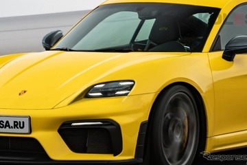 早く見たい？ ポルシェ『718ケイマンEV』、最終デザインは「タイカン顔」に 画像