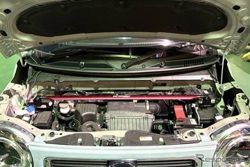 ねじれ剛性が約38％アップ！ タナベ、マツダ『フレアクロスオーバー』用ストラットタワーバー・プラス発売 画像