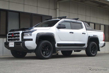 三菱『トライトン』のリフトアップを手軽に実現、タナベのリフトアップカスタムスプリング「デバイドUP210」が適合