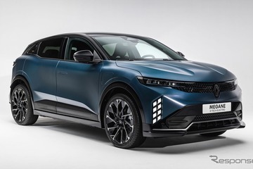 ルノー『メガーヌ』EVに改良新型、航続500km・急速充電24分に進化…フロントも刷新 画像