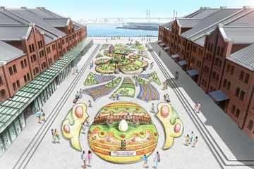 横浜赤レンガ倉庫にお花畑が出現！ 