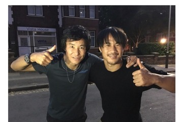 岡崎慎司、中山雅史から魂注入！…W杯アジア最終予選に意気込み「頑張ります！」 画像