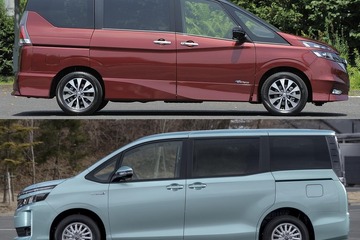 【日産 セレナ ＆ トヨタ ヴォクシー 比較試乗】使い勝手のよさ vs フルハイブリッド、総合力で選ぶなら…？ 画像