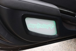 周囲をカーボンで処理して大きく落とし込むイルミ処理。カスタムスタイルはトランクにも用いられているため統一感も高い。 周囲をカーボンで処理して大きく落とし込むイルミ処理。カスタムスタイルはトランクにも用いられているため統一感も高い。