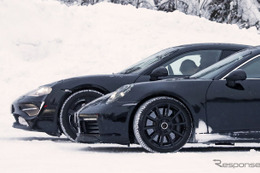 ポルシェ911 vs ミッションE、新型対決!? 豪雪地帯を封鎖し極秘テスト 画像