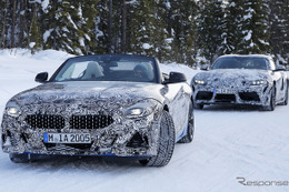 BMW Z4 新型、385psの最強「M40i」をスクープ…兄弟車スープラとテスト 画像
