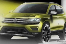 VWの新型SUVはグローバルコンパクトモデルになる…ティザースケッチ 画像