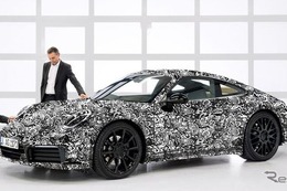 ポルシェ 911 次期型、電動化の可能性も…プロトタイプの画像を公開 画像