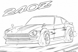 日産デザインチーム、23枚のぬり絵を提供…#drawdrawdrawキャンペーン開始［動画］ 画像