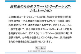 グローバルリーダー適性や能力を分析、SGHが高校生を採点 画像