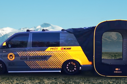 ワゴンやハッチバックと連結できるテント「CARSULE」に2.4mまで対応の大型版『CARSULE Plus』が新登場、クラファンで応援購入募集中 画像