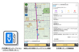 カーナビタイムとドライブサポーター、EV充電スタンド情報を1万3000件に拡充 画像