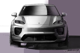 ポルシェ『マカン』新型、スケッチ公開…実車は1月25日発表予定 画像