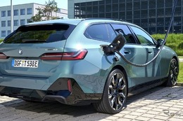 BMW 5シリーズ・ツーリング 新型のEV『i5』、航続560km…新写真を公開