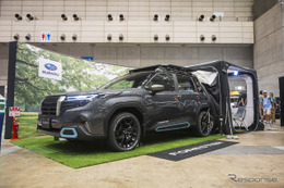 新型フォレスター半端ないって！ 純正用品で大変身、日本初披露“サンドカラー”のクロストレックが登場…東京アウトドアショー2025
