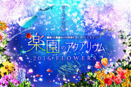 水族館で“春”がテーマのプロジェクションマッピング！「楽園のアクアリウム2016 FLOWERS」 画像