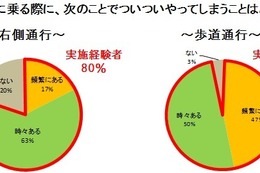 右側通行をする逆走主婦が8割…自転車利用についての実態調査 画像