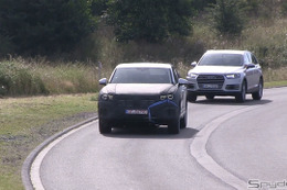 【動画】流れるウィンカー光る…VWトゥアレグ次期型、アウディQ7従え公道テスト開始！ 画像