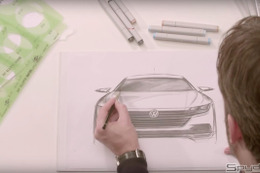 【予告動画】VW新型クーペサルーン「アーテオン」、スケッチに姿が浮かんだ！ 画像