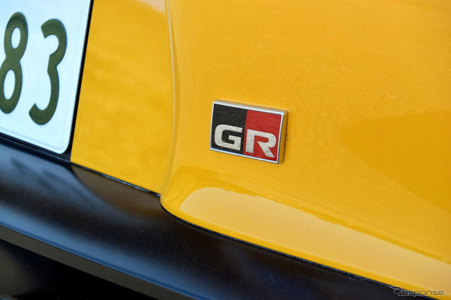 トヨタ スープラはGR専用ブランド第1号車。リアバンパー上にはチューンナップモデルと同様、GRのエンブレムが付く。