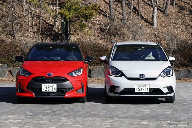 トヨタ ヤリスとホンダ フィット