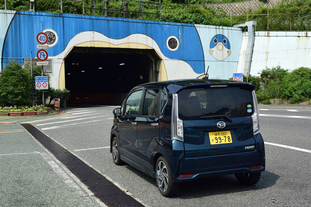 関門トンネル。普通車160円に対して軽自動車は110円。ちょっとしたことだが幸せ感がある。