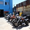 米国カリフォルニア・ロサンゼルス市内にある「Lucky Wheels Garage」。センスの光るカスタムバイクを数多く手がけてきた。